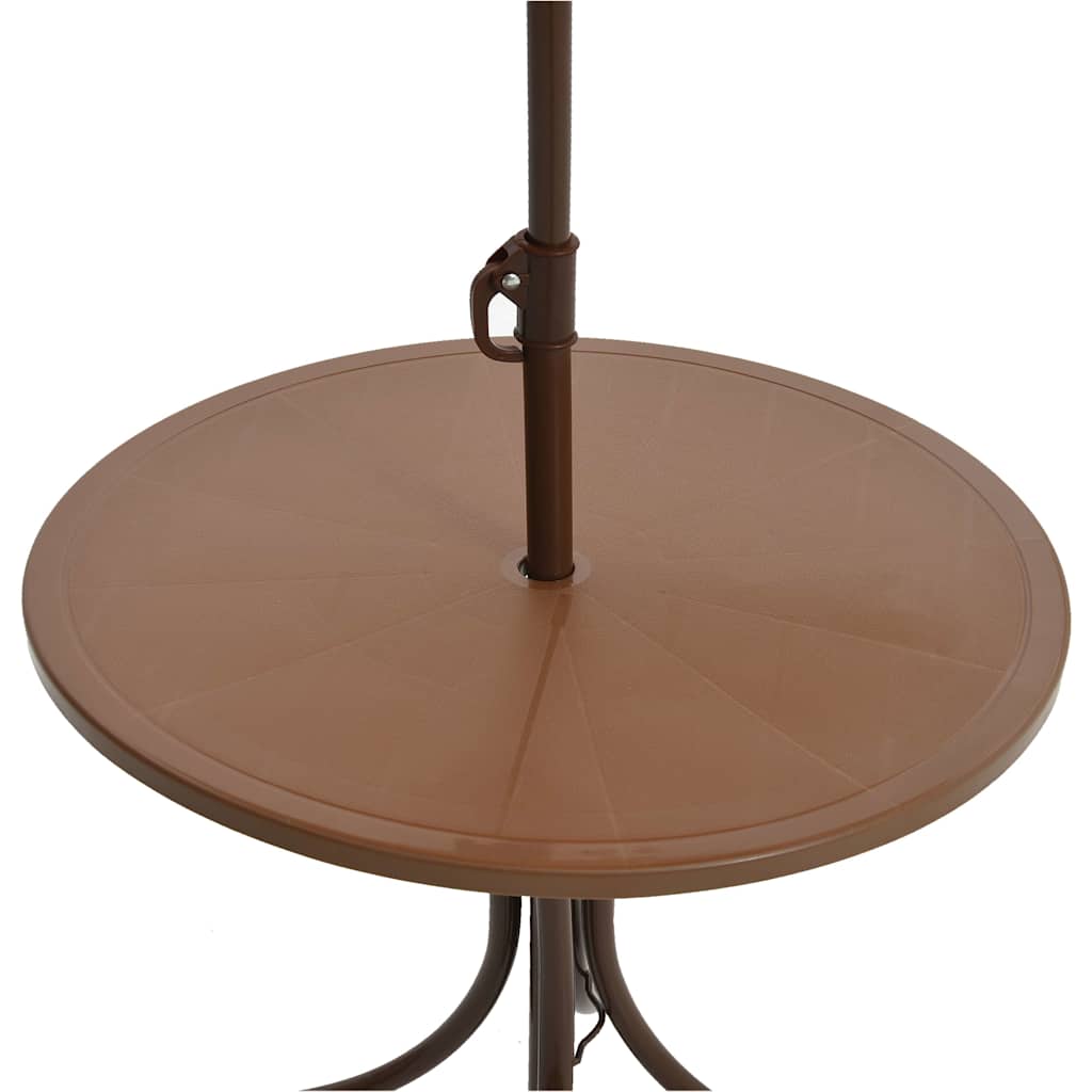 Garden Table And Chair | Brown | Steel, Polyester | Kid-sized | Foldable