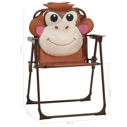 48099 vidaXL 3 Piece Kids'Garden Bistro Set with Parasol Brown