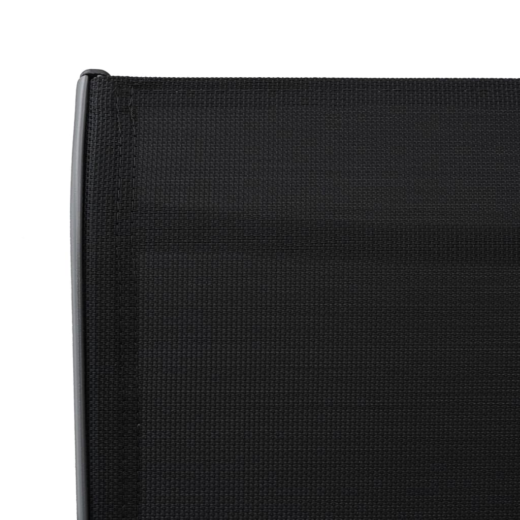 Garden Bar Chair | Set of 2 | Black | Steel, Textilene | Standard