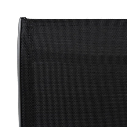 Garden Bar Chair | Set of 2 | Black | Steel, Textilene | Standard