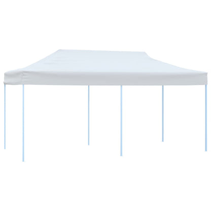 Folding Pop-up Partytent with Sidewalls 3x6 m Steel White
