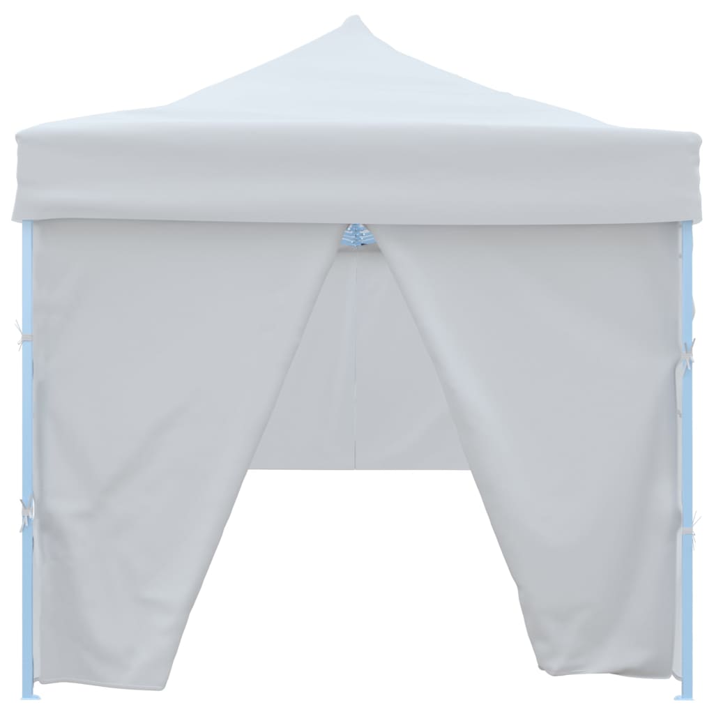Folding Pop-up Party Tent with 8 Sidewalls 3x9 m White