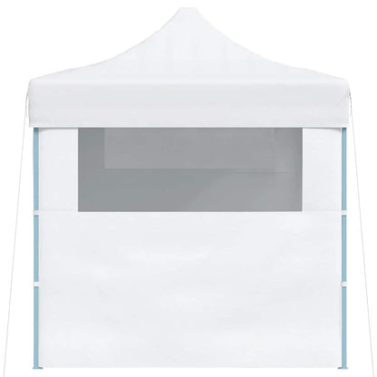 Professional Folding Party Tent with 3 Sidewalls 280x410x315 cm Steel White