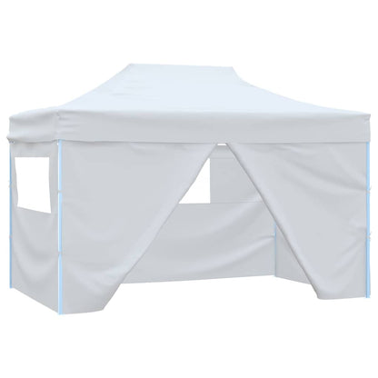 Professional Folding Party Tent with 4 Sidewalls White