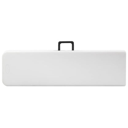 Patio Bench | Set of 2 | White, Black | Steel, HDPE | Large | Foldable
