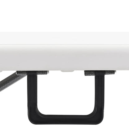 Patio Bench | Set of 2 | White, Black | Steel, HDPE | Large | Foldable