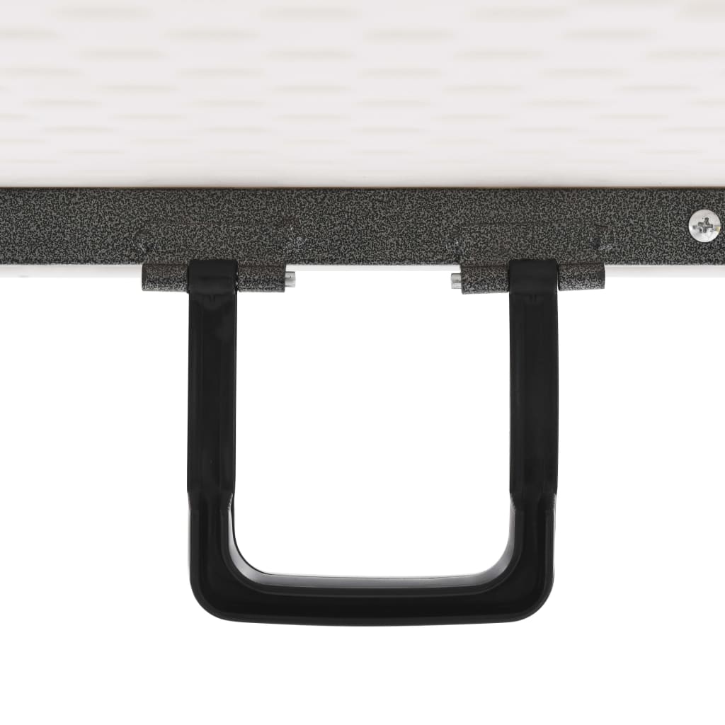 Garden Dining Set | White and black | Steel with powder coat, HDPE