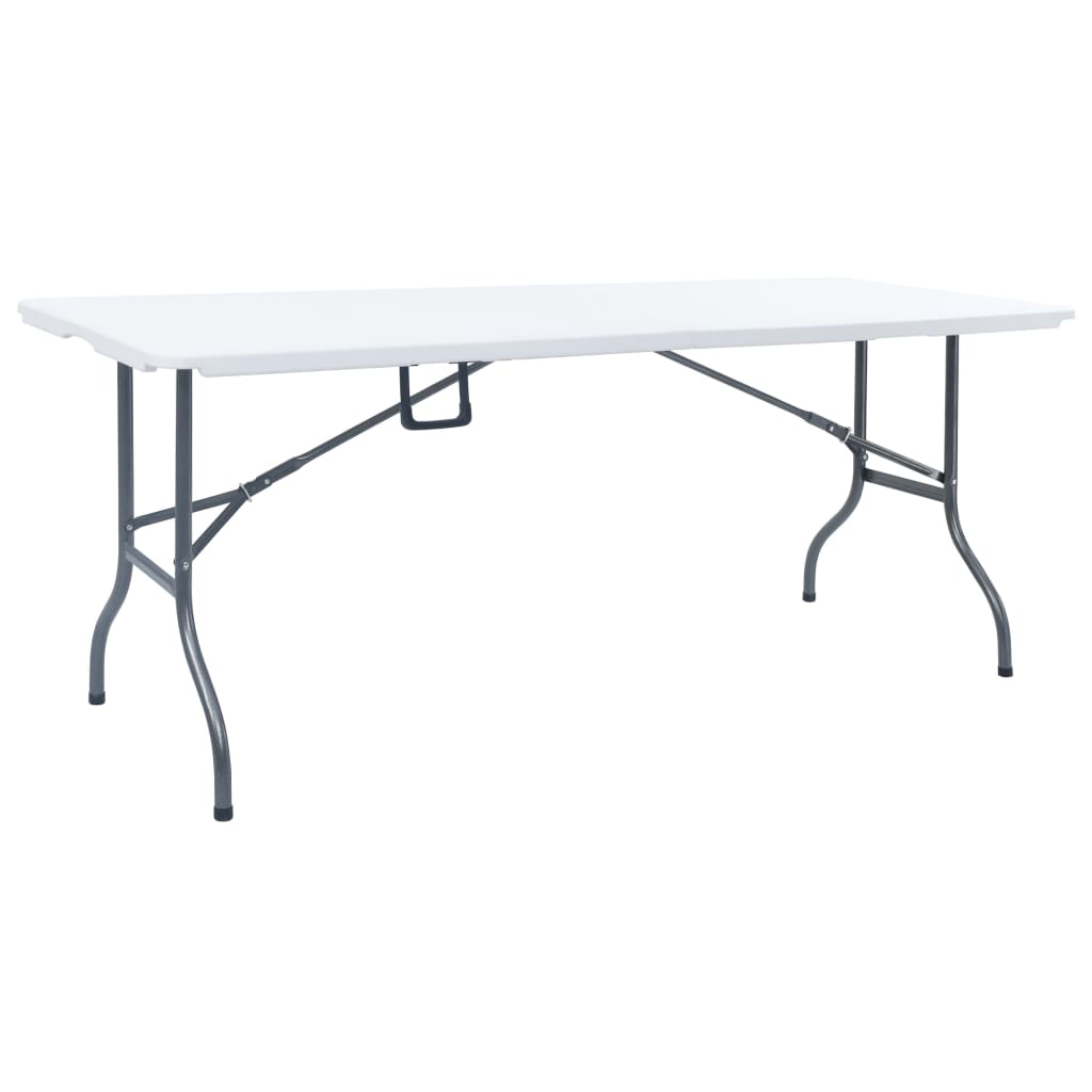 Garden Dining Set | White and black | Steel with powder coat, HDPE