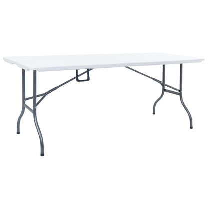 Garden Dining Set | White and black | Steel with powder coat, HDPE