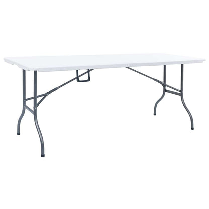 Garden Dining Set | White and black | Steel with powder coat, HDPE
