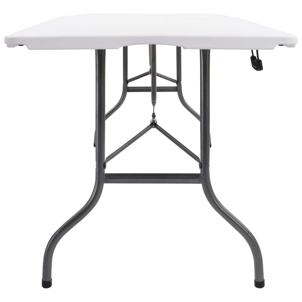 Garden Dining Set | White and black | Steel with powder coat, HDPE