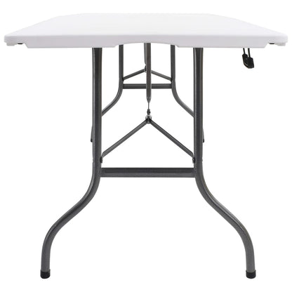 Garden Dining Set | White and black | Steel with powder coat, HDPE