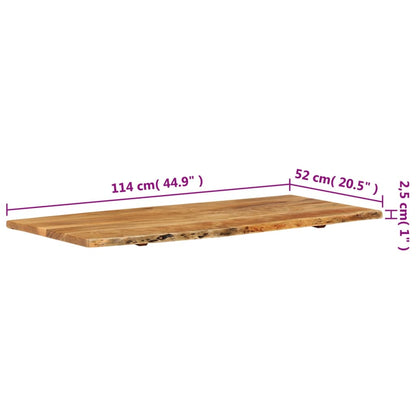 Bathroom Vanity Top Solid Acacia Wood 114x52x2.5 cm
