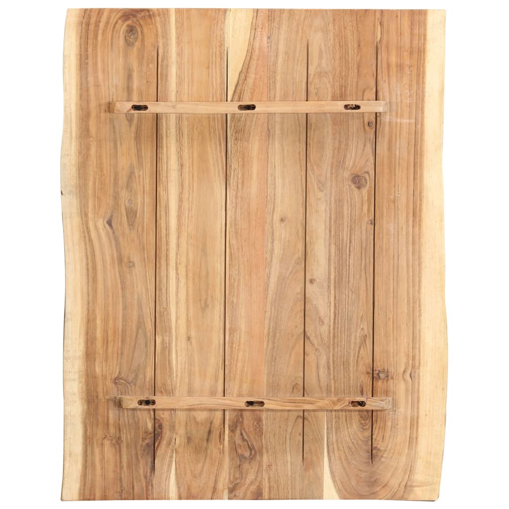Table Top | Natural wood | Solid acacia wood | 80 cm x 50-60 cm x 3.8 cm