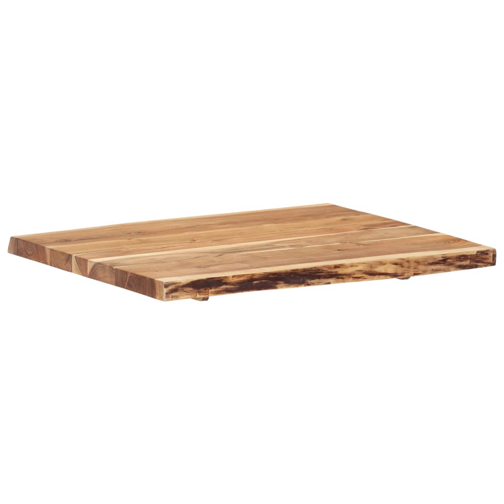 Table Top | Natural wood | Solid acacia wood | 80 cm x 50-60 cm x 3.8 cm