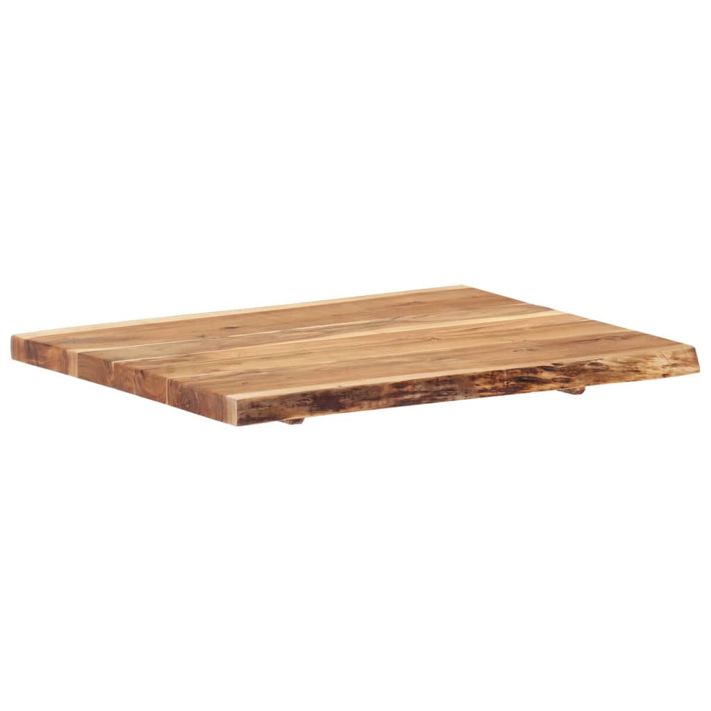 Table Top | Natural wood | Solid acacia wood | 80 cm x 50-60 cm x 3.8 cm