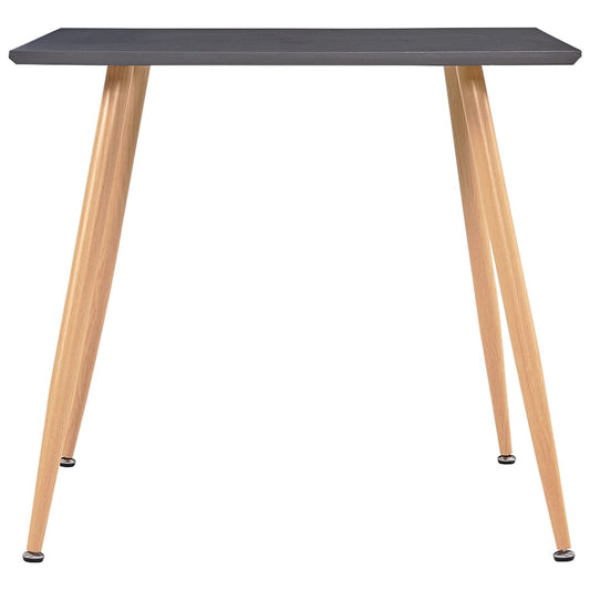 Dining Table Grey and Oak 80.5x80.5x73 cm MDF