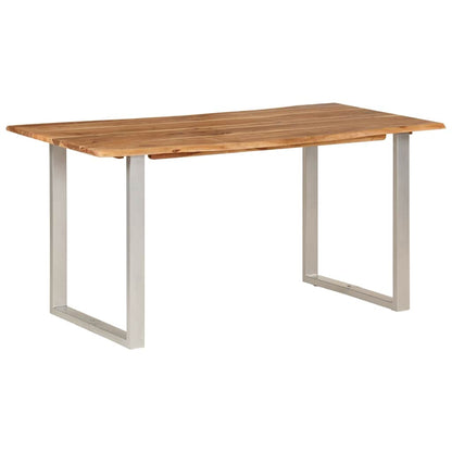 286477 vidaXL Dining Table 154x80x76 cm Solid Acacia Wood