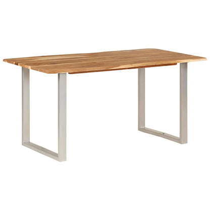 286477 vidaXL Dining Table 154x80x76 cm Solid Acacia Wood