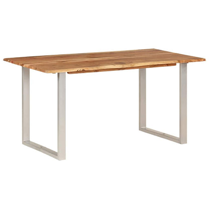 286477 vidaXL Dining Table 154x80x76 cm Solid Acacia Wood