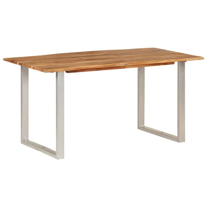 286477 vidaXL Dining Table 154x80x76 cm Solid Acacia Wood