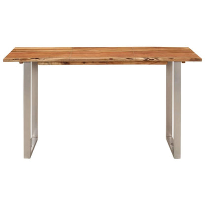 286478 vidaXL Dining Table 140x70x76 cm Solid Acacia Wood