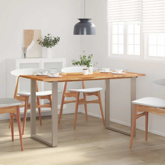 Dining Table | Natural Wood | Solid Acacia wood, Powder-coated steel