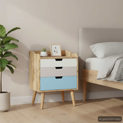 286480 vidaXL Bedside Cabinet 47x35x63 cm Solid Mango Wood