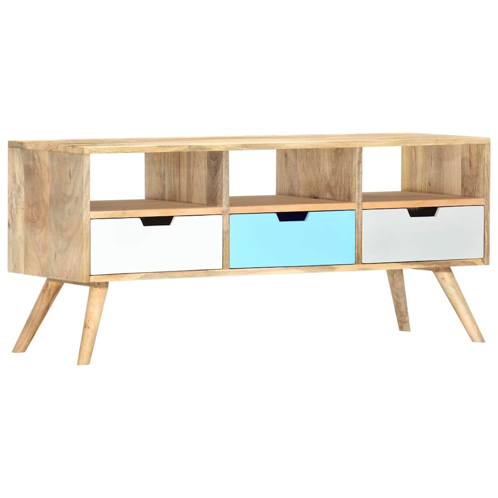 286484 vidaXL TV Cabinet 110x35x48 cm Solid Mango Wood