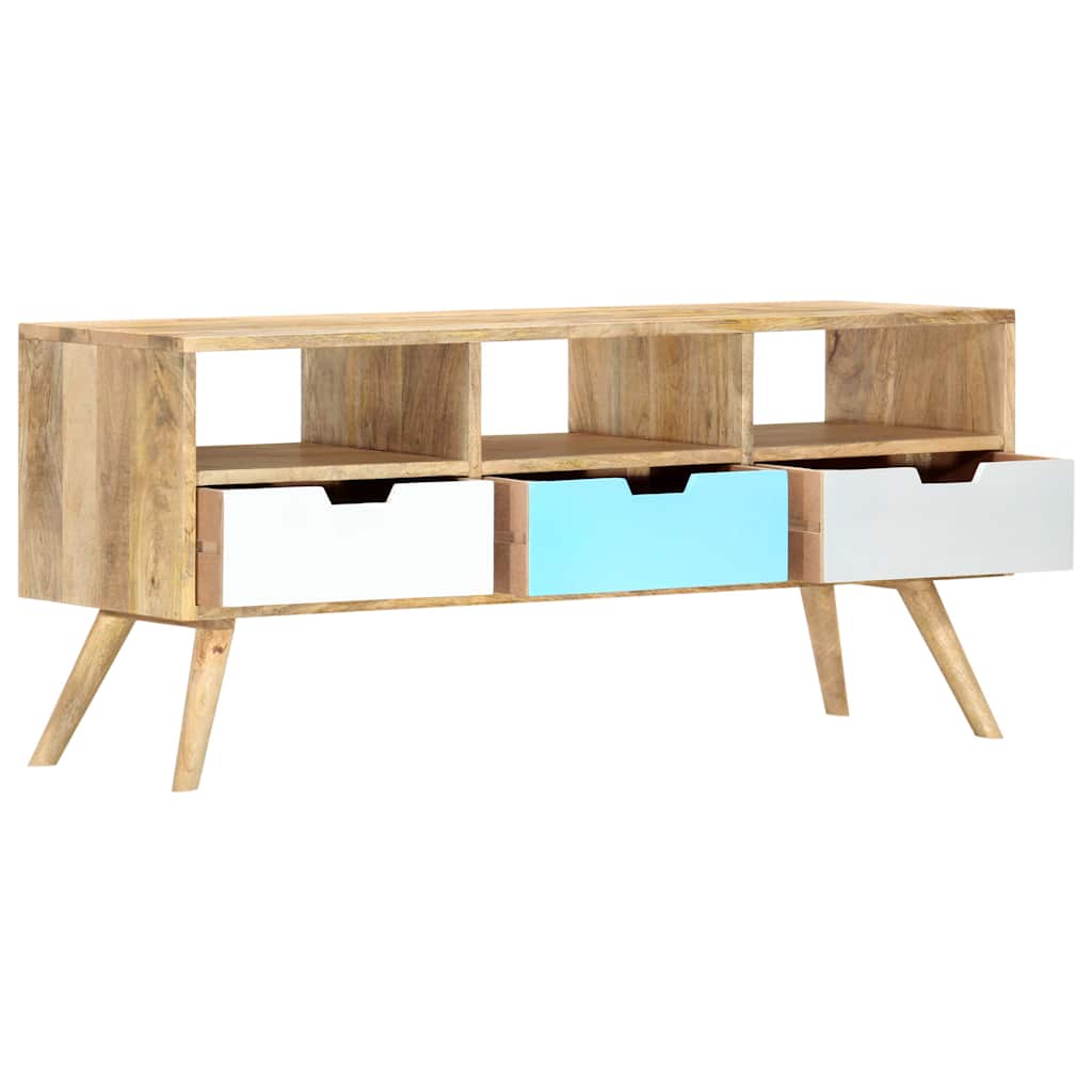 286484 vidaXL TV Cabinet 110x35x48 cm Solid Mango Wood
