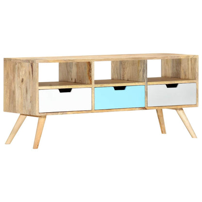 286484 vidaXL TV Cabinet 110x35x48 cm Solid Mango Wood
