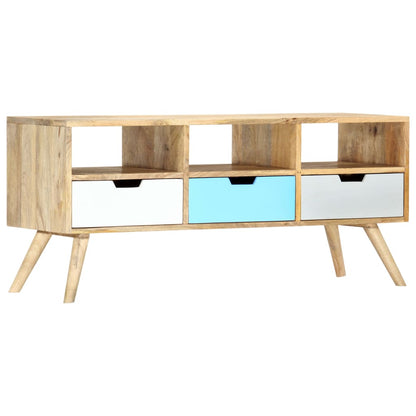 286484 vidaXL TV Cabinet 110x35x48 cm Solid Mango Wood