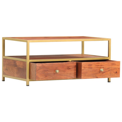 286187 vidaXL Coffee Table 90x50x40 cm Solid Acacia Wood