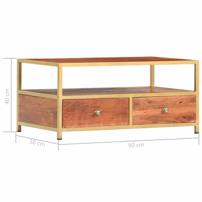 286187 vidaXL Coffee Table 90x50x40 cm Solid Acacia Wood