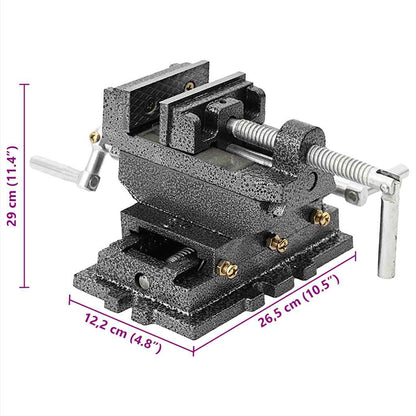 Manually Operated Cross Slide Drill Press Vice 70 mm