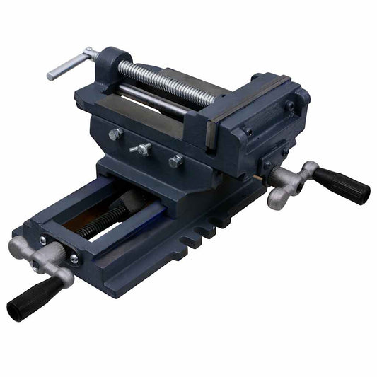 145384 vidaXL Manually Operated Cross Slide Drill Press Vice 127 mm