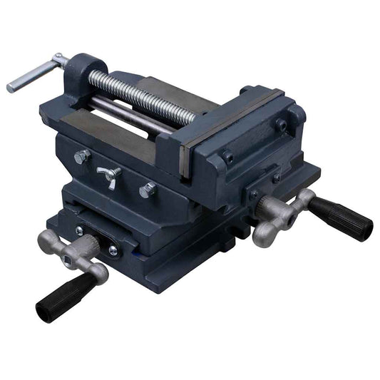 145384 vidaXL Manually Operated Cross Slide Drill Press Vice 127 mm