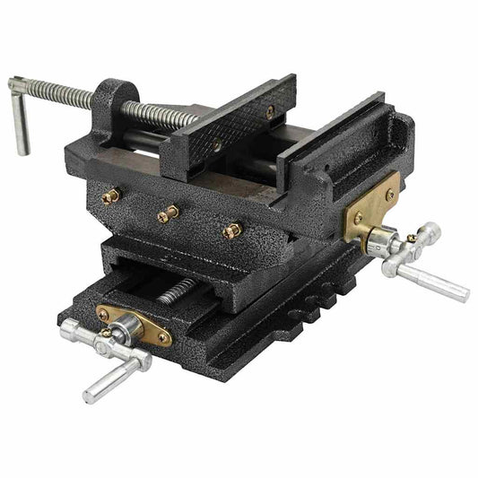 145385 vidaXL Manually Operated Cross Slide Drill Press Vice 150 mm