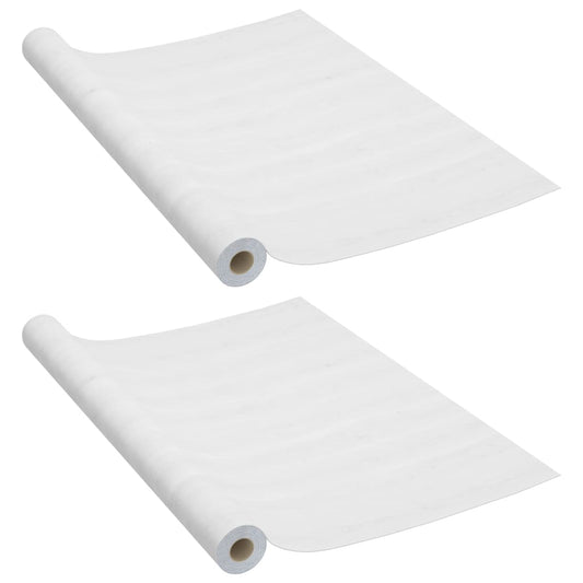 Adhesive Door Film | Set of 2 | White wood | PVC | 210 x 90 cm