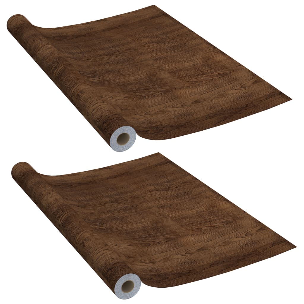 Adhesive Door Film | Set of 2 | Dark oak | PVC | 210x90 cm