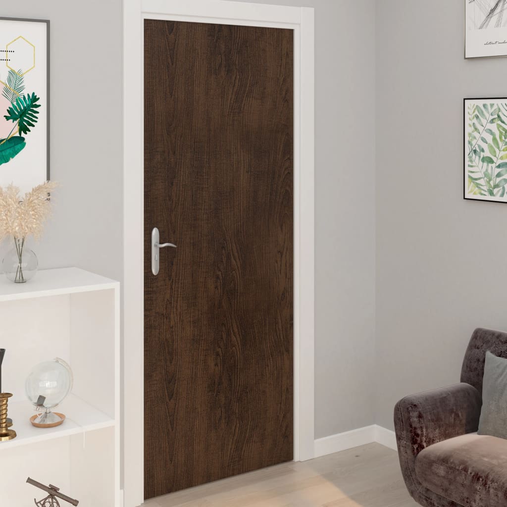 Adhesive Door Film | Set of 2 | Dark oak | PVC | 210x90 cm