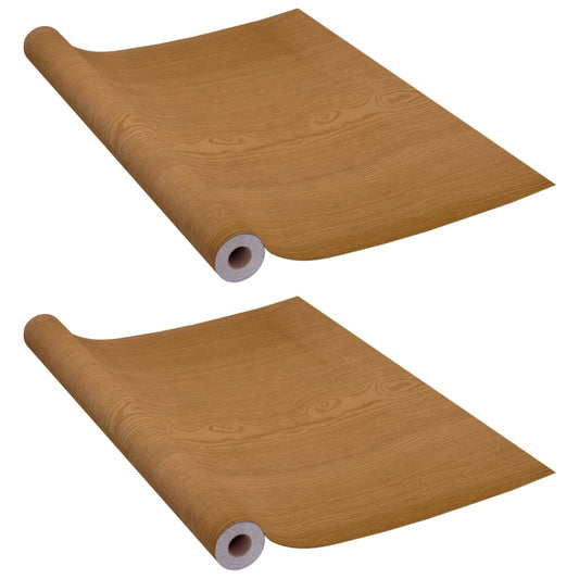 Adhesive Door Film | Set of 2 | Light Oak | PVC | 210x90 cm each roll