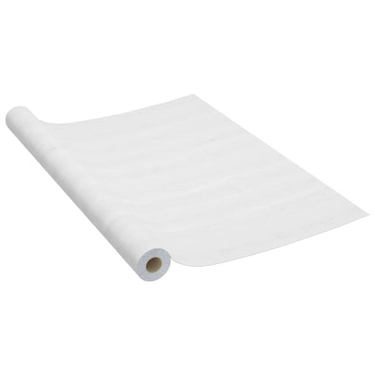 Self-adhesive Furniture Film White Wood 500x90 cm PVC