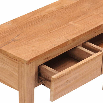 287229 vidaXL Console Table 110x35x75 cm Solid Teak Wood