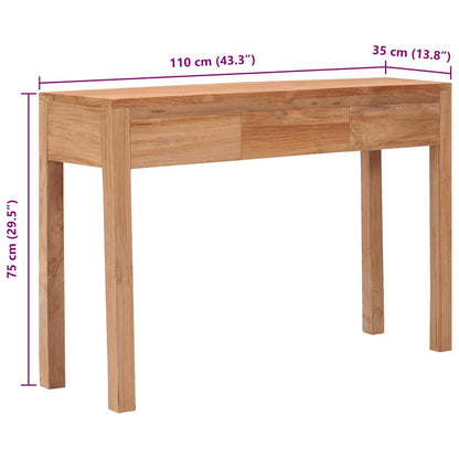 287229 vidaXL Console Table 110x35x75 cm Solid Teak Wood