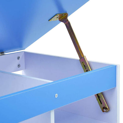287446 vidaXL Children Drawing Study Desk Tiltable Blue and White
