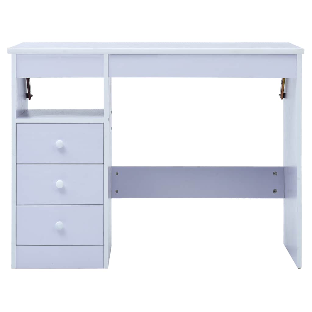 287448 vidaXL Children Drawing Study Desk Tiltable White