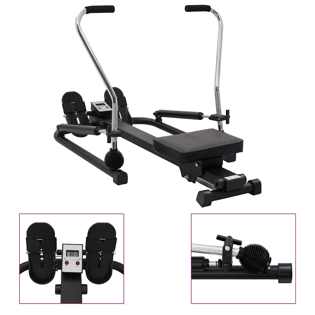 92014 vidaXL Rowing Machine 5 Level Hydraulic Resistance