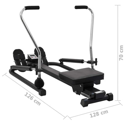 92014 vidaXL Rowing Machine 5 Level Hydraulic Resistance