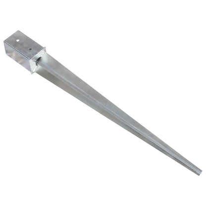 Ground Spikes 12 pcs Silver 8x8x91 cm Galvanised Steel